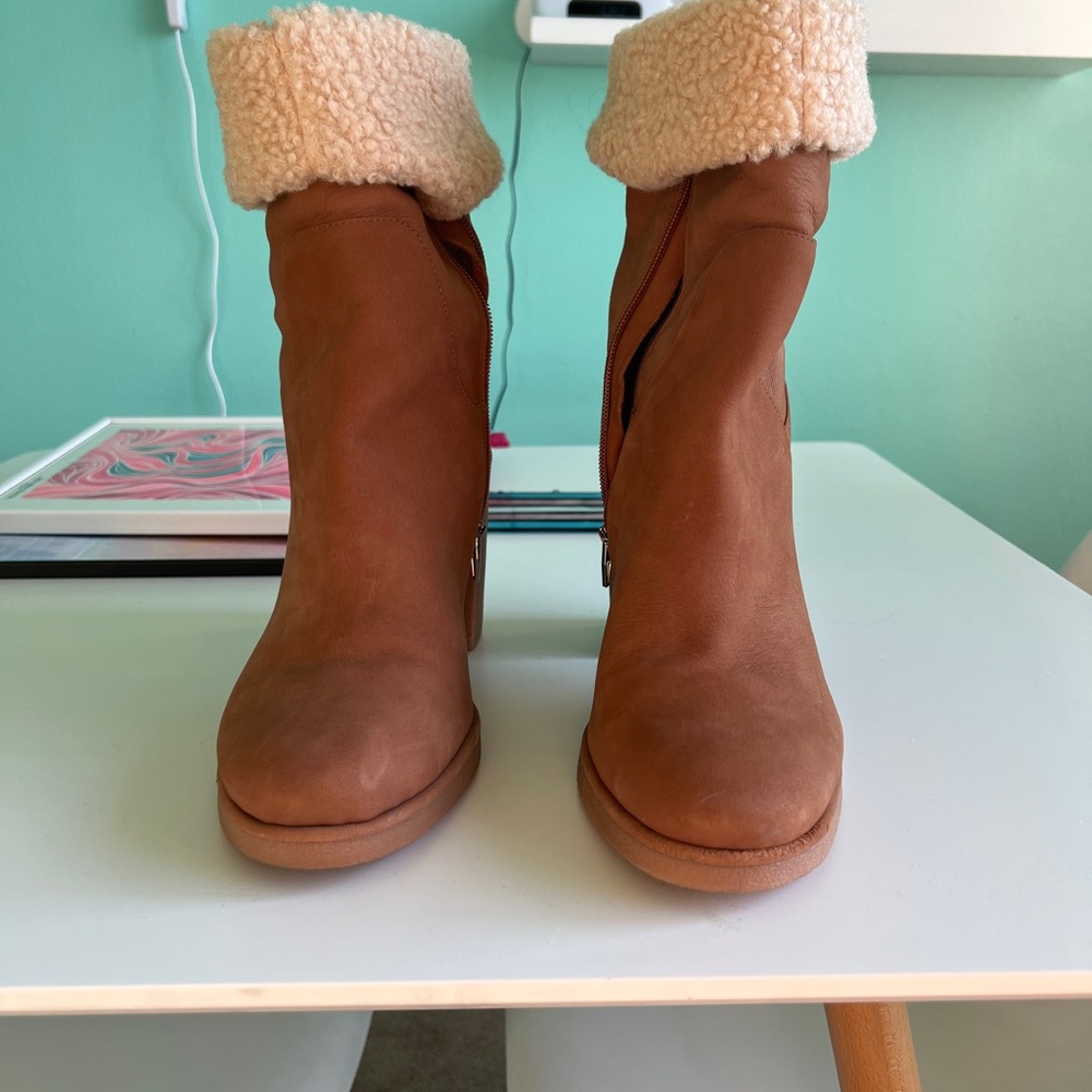 Dolce Vita Caddie Plush Boots—Praline Nubuck